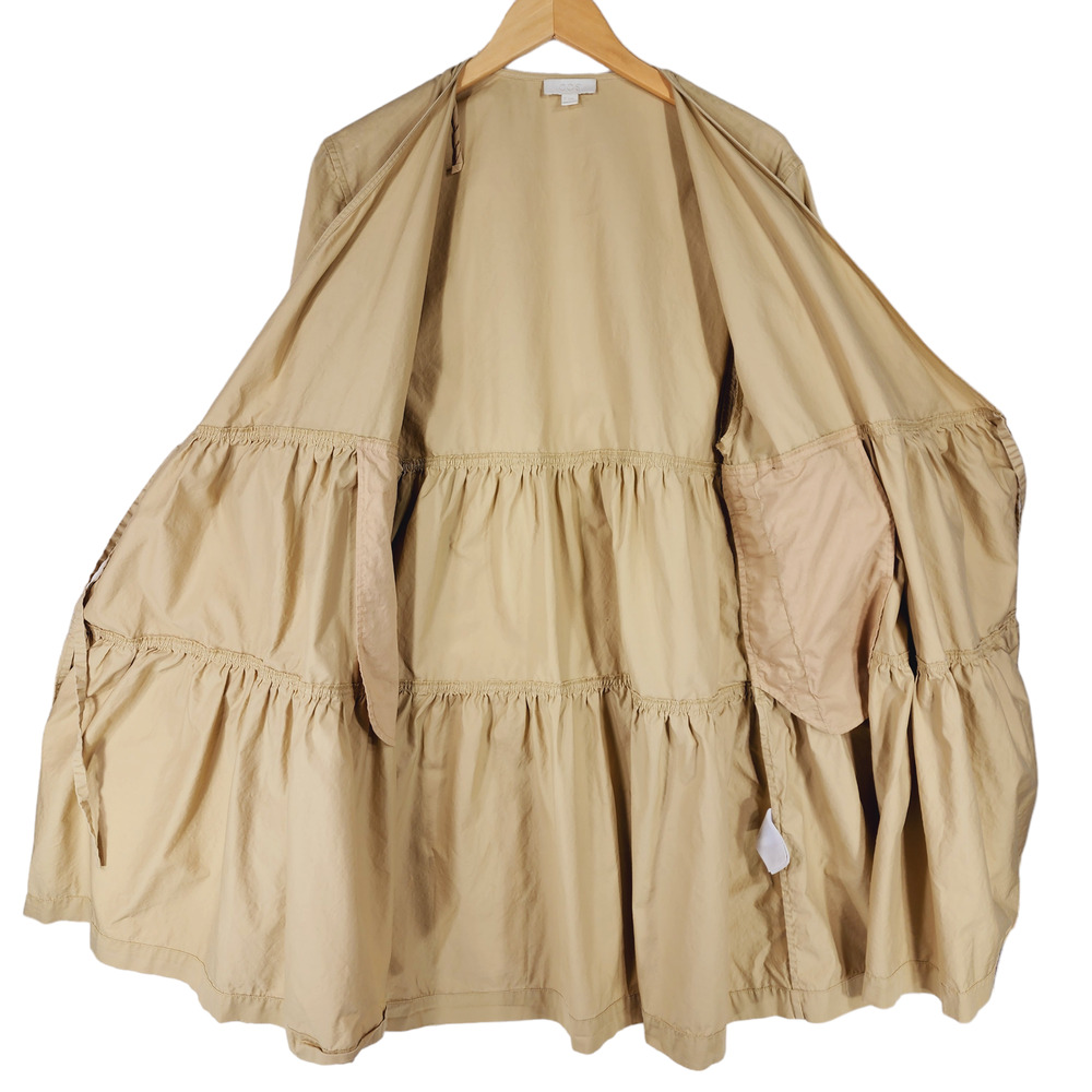 COS Beige Tiered Wrap-Style Midi Dress - Picture 4 of 16